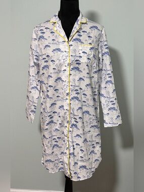NWT SYLVIE THIRIEZ Long Sleeve Cotton Nightgown - Small